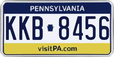 PA license plate KKB8456