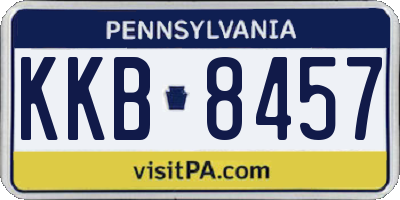 PA license plate KKB8457