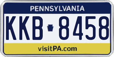 PA license plate KKB8458