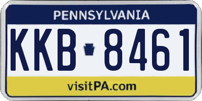 PA license plate KKB8461