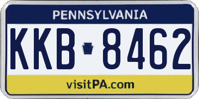 PA license plate KKB8462