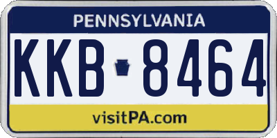 PA license plate KKB8464