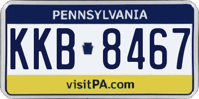 PA license plate KKB8467