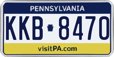 PA license plate KKB8470