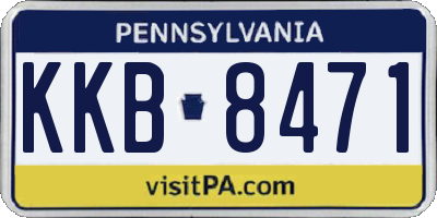 PA license plate KKB8471