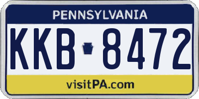 PA license plate KKB8472