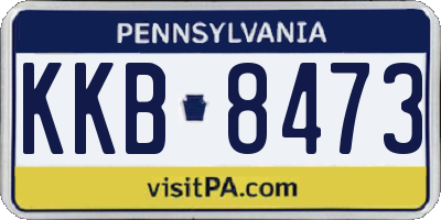 PA license plate KKB8473