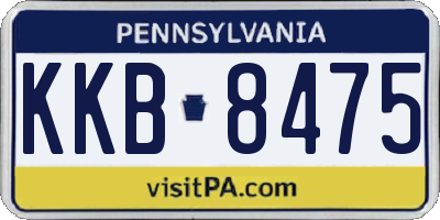 PA license plate KKB8475