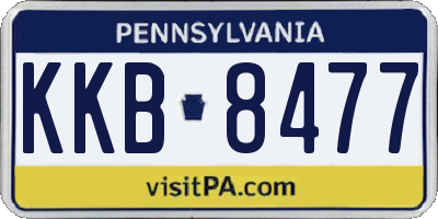 PA license plate KKB8477
