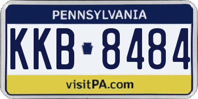 PA license plate KKB8484