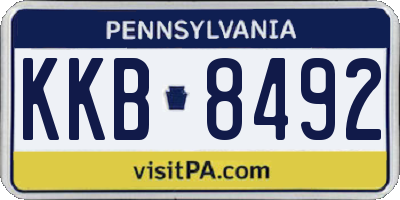 PA license plate KKB8492