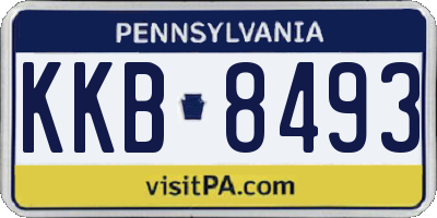 PA license plate KKB8493