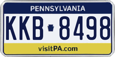 PA license plate KKB8498