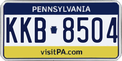 PA license plate KKB8504