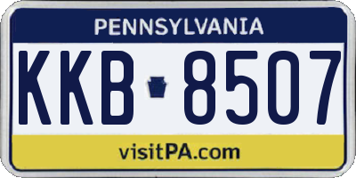 PA license plate KKB8507