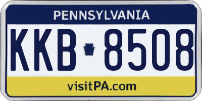 PA license plate KKB8508