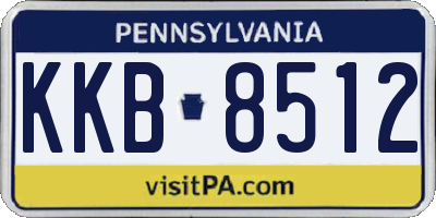 PA license plate KKB8512