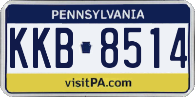 PA license plate KKB8514