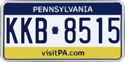 PA license plate KKB8515