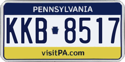 PA license plate KKB8517