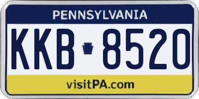 PA license plate KKB8520