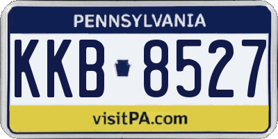 PA license plate KKB8527