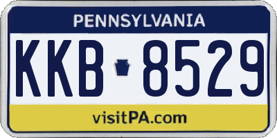 PA license plate KKB8529
