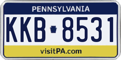 PA license plate KKB8531