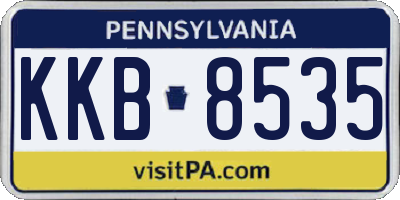 PA license plate KKB8535