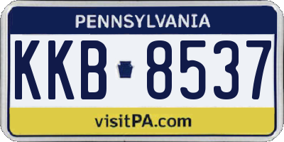 PA license plate KKB8537