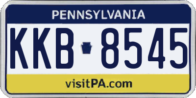 PA license plate KKB8545