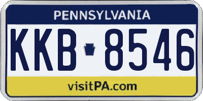 PA license plate KKB8546