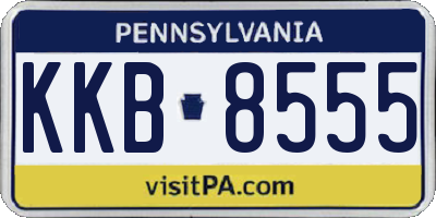PA license plate KKB8555