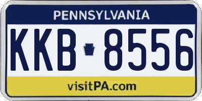 PA license plate KKB8556