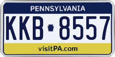 PA license plate KKB8557