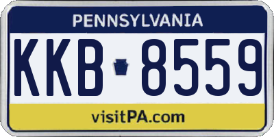 PA license plate KKB8559