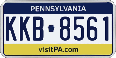 PA license plate KKB8561