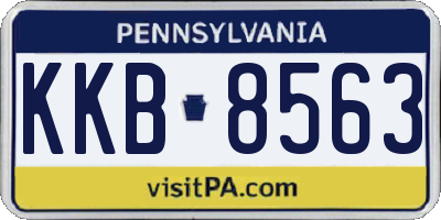 PA license plate KKB8563