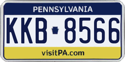 PA license plate KKB8566