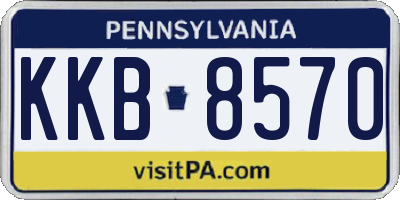 PA license plate KKB8570