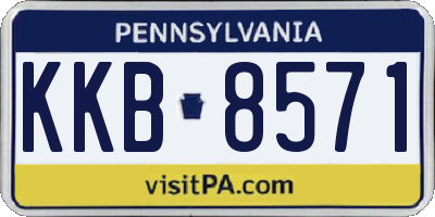 PA license plate KKB8571