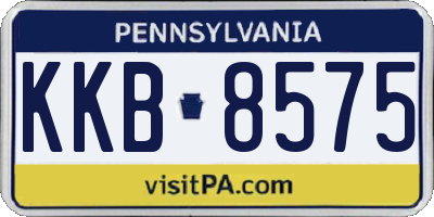 PA license plate KKB8575