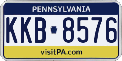 PA license plate KKB8576
