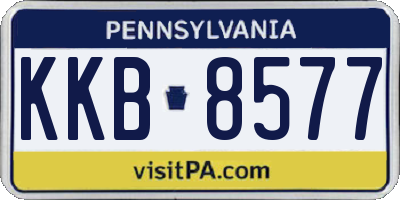 PA license plate KKB8577