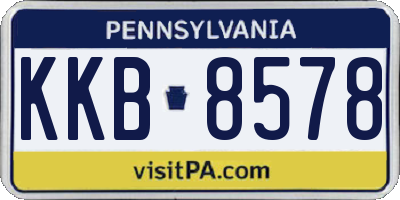 PA license plate KKB8578