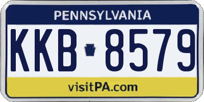 PA license plate KKB8579