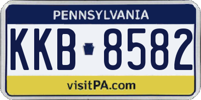 PA license plate KKB8582