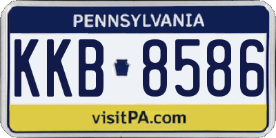 PA license plate KKB8586
