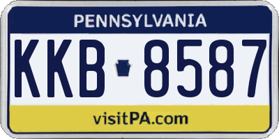 PA license plate KKB8587