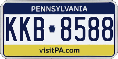 PA license plate KKB8588